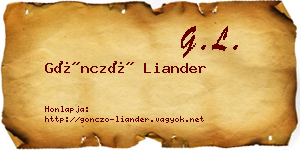 Göncző Liander névjegykártya